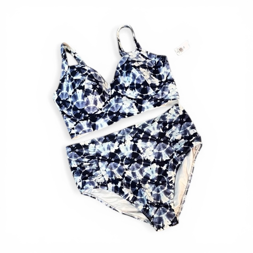NWT Old Navy Blue Tie-Dye Two-Piece Bikini Set